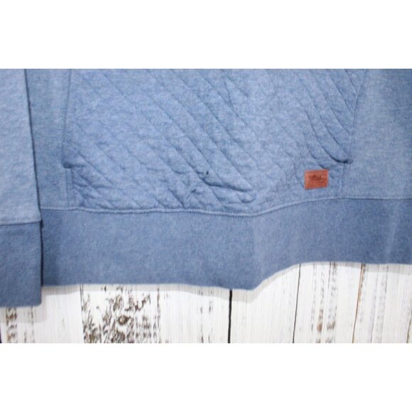 LL Bean Quilted Quarter Zip Pullover Sweater Larkspur Size M Pet - Picture 6 of 14